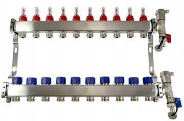 Напольный распределитель INOX стальной 11-контурный Goshe 0331.219