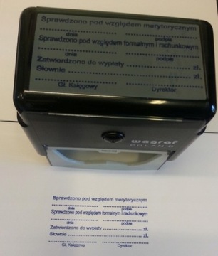 DUŻA pieczątka księgowa tabelaryczna ProjektGRATIS