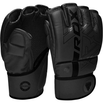 Перчатки для борьбы ММА RDX F6 KARA Matt Black Перчатки для крав-мага