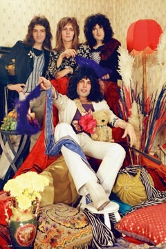 Queen Freddie Mercury - Zespół - plakat 61x91,5 cm
