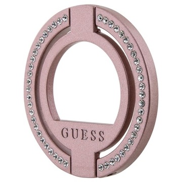 GUESS Uchwyt na palce Guess różowy magnetyczny