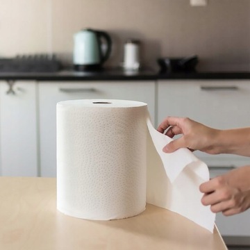 ПОЛОТЕНЦЕ ИЗ БЕЛОЙ ЦЕЛЛЮЛОЗНОЙ БУМАГИ ОЧИСТИТЕЛЬНОЕ 30м x6