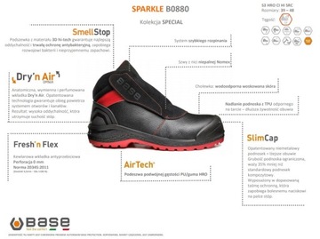 МУЖСКИЕ ВЫСОКИЕ СВАРОЧНЫЕ БОТИНКИ BASE Sparkle