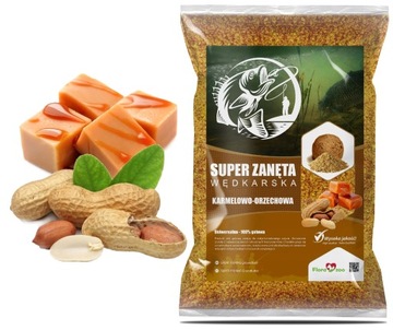 ZANĘTA WĘDKARSKA FEEDER NA RYBY KARPIA LESZCZ ORZECH KARMEL