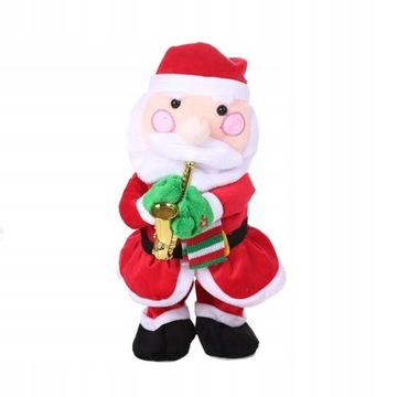 12.6in Singing Christmas Santa Claus Doll wit