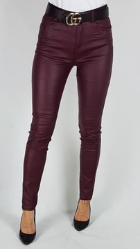 GOODIES SPODNIE WOSKOWANE BORDOWE ROZ 48