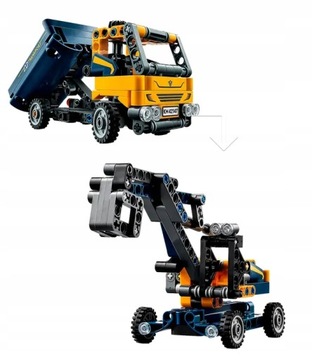 LEGO TECHNIC BLOCKS САМОСВАЛ КРАН ЭКСКАВАТОР 2 В 1 ПОДАРОЧНЫЙ ГРУЗОВИК 42147