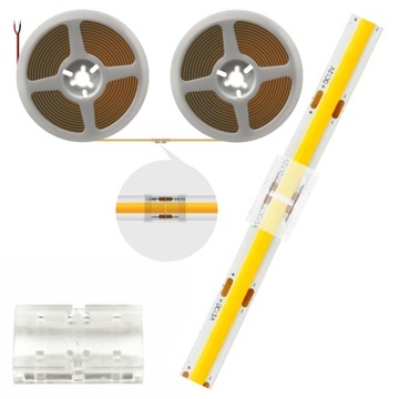 ZŁĄCZKA DO TAŚM LED COB MONO 8mm ZATRZASKOWA Do łączenia Taśm