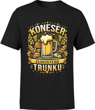 KOSZULKA MĘSKA PIWO KONESER ZŁOCISTEGO TRUNKU BEER - M