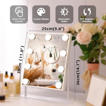 Косметическое зеркало со светодиодной подсветкой 250 х 300 мм.