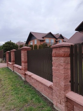 Бетонная вальмовая крыша 45х45х12см коричневая