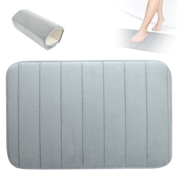 MATY DO KĄPIELI MEMORY FOAM CHŁONNE ANTYSLIP SZARY