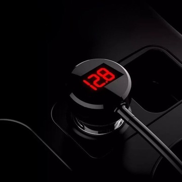 Rozgałęźnik zapalniczki 3 gniazda 2 i USB LCD ROZ14b