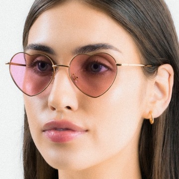 СОЛНЦЕЗАЩИТНЫЕ ОЧКИ ЖЕНСКИЕ РОЗОВЫЕ СЕРДЦА С ПОЛЯРИЗОВАННЫМ ФИЛЬТРОМ UV400 LOVE