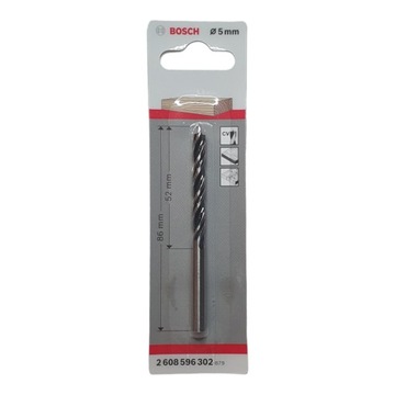 BOSCH Wiertło spiralne do drewna 5x52/86mm