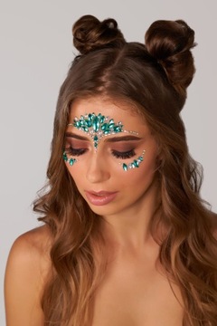 Naklejki 3D na Twarz Kryształki Makeup kolorowy