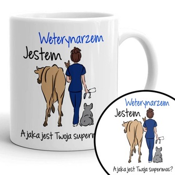 Kubek Biały Dla WETERYNARZA Vet Animals Na Prezent