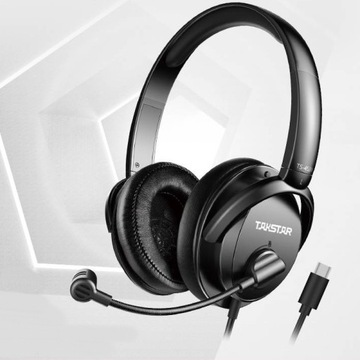НАУШНИКИ С USB-МИКРОФОНОМ ДЛЯ КОМАНД SKYPE КОНФЕРЕНЦИЙ TAKSTAR TS-451M