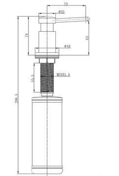 Диспенсер для жидкости AddPoint F072, матовое золото