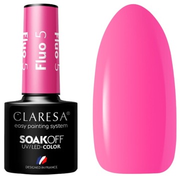 CLARESA FLUO LAKIER HYBRYDOWY NEONOWY NIEBIESKI 08