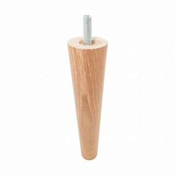 Noga nóżka drewniana DĄB toczona 18 cm GWINT M8