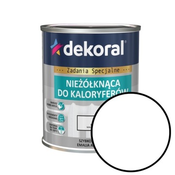 Emalia akrylowa do kaloryferów 0,75L biała połysk Dekoral