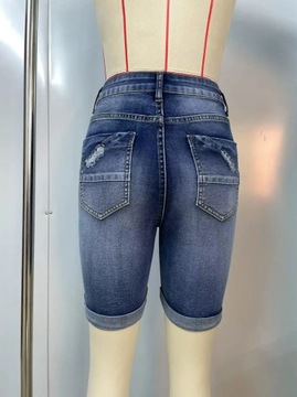 2024 Summer New High Waist Ripped Denim Shorts For