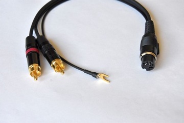 Interkonekt gramofon Schulz DIN 5 RCA kabel masowy