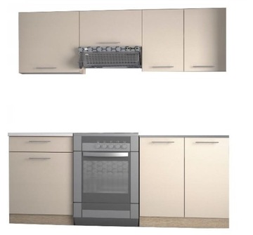 Meble kuchenne komplet 200cm wanilia szafki
