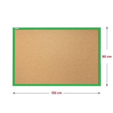 Доска деревянная пробковая зеленая 120х90 + булавки