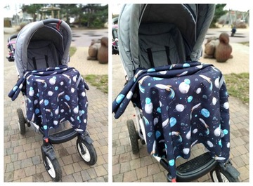 Непромокаемый плед для коляски Softshell, WATERPROOF BLANKET, планеты