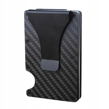 Slim Money Clip Wallet Carbon Fibre Bank Posiadacz