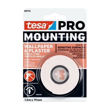 Taśma dwustronna tesa PRO Mounting do tapet 1,5m