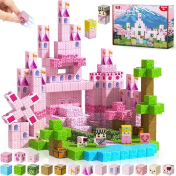 Magnetické Stavebnice 100 Kusů Směs Stavebních Bloků 3D Hrad