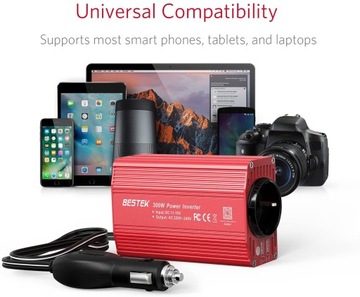 Преобразователь напряжения Bestek 300 Вт красный