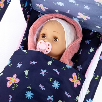 KINDERPLAY ŁÓŻECZKO DLA LALEK TURYSTYCZNE KOJEC AKCESORIA TORBA POŚCIEL