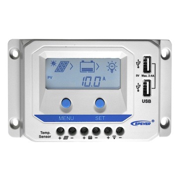 REGULATOR ŁADOWANIA VS1024AU 10A SOLARNY 12V 24V