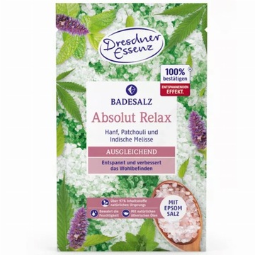 Dresdner Essenz, Absolutny relaks z solą epsom, kąpiel antystresowa 60g