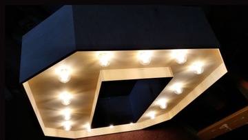 Деревянная надпись LOVE со свадебными лампочками, 120 см.