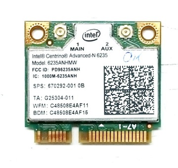 Intel Advanced-N 6235 300Mbps + Bluetooth HP 9470M 810 G1 karta WiFi