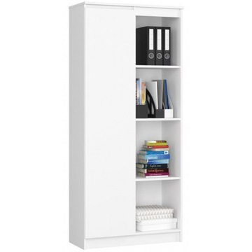 Regał z drzwiami 80cm Biały Mat KLIO AC