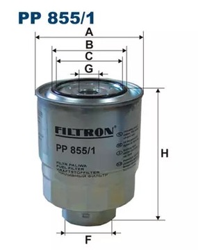 FILTRON FILTR PALIVA PP855/1 HONDA 2.2 CTDI