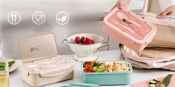 КОНТЕЙНЕР ДЛЯ ЛАНЧБОКС BENTO BOX 1400 МЛ ДЕТСКАЯ ШКОЛЬНАЯ КОРОБКА