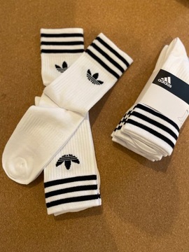 Skarpetki adidas MID CUT CREW SOCKS biały rozmiar 38-42