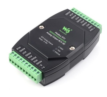 Przemysłowy moduł analogowego wyjścia 8 kanałowego (B) 12 bit Modbus RTU