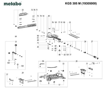 316061420 МЕТАБО РЫЧАГ ПРУЖИННЫЙ КОМПЛЕКС КГС 254/305 М