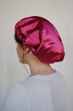 Satynowy czepek do włosów na noc Jagoda