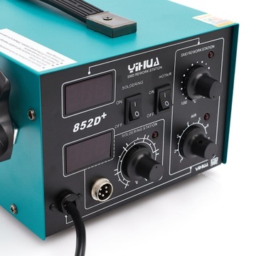 YIHUA 852D+ МАШИНА ДЛЯ СВАРКИ ПЛАСТИКА ГОРЯЧИМ ВОЗДУХОМ, 0,7 КГ СВЯЗУЮЩЕГО СРЕДСТВА