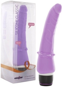 FIOLETOWY WIBRATOR ANALNY 19CM CLASSIC CIENKI