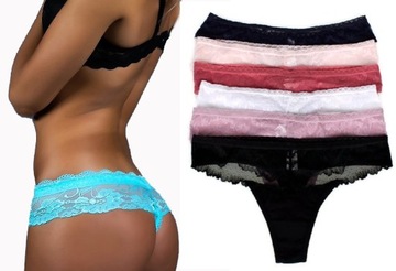 6x MAJTKI DAMSKIE FIGI STRINGI KORONKOWE M